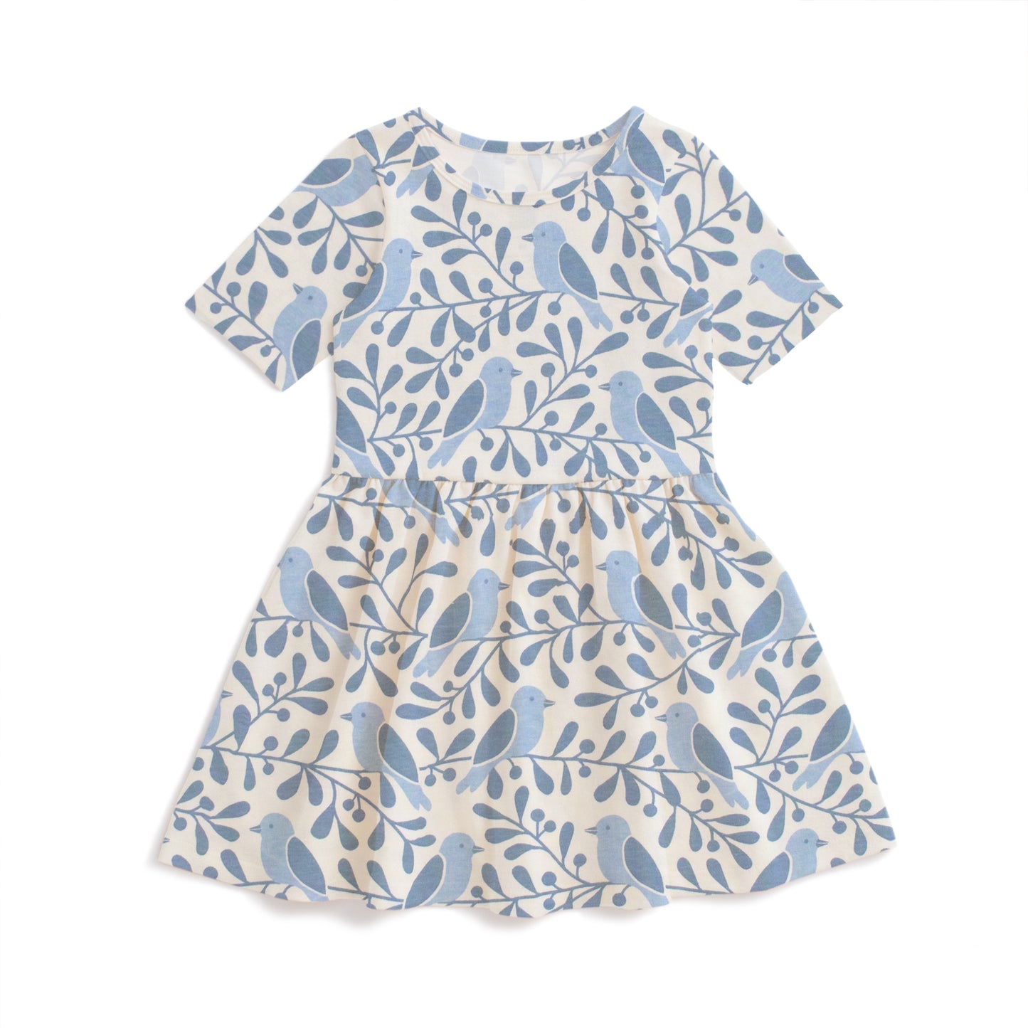Alberta Dress - Birds & Berries Blue