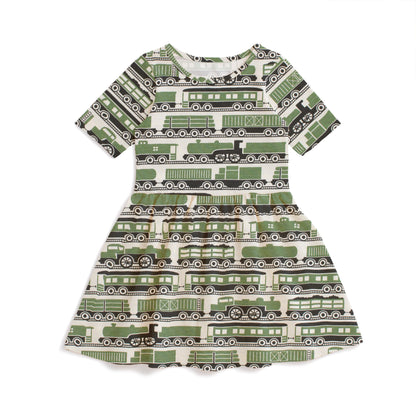Alberta Dress - Railroad Green