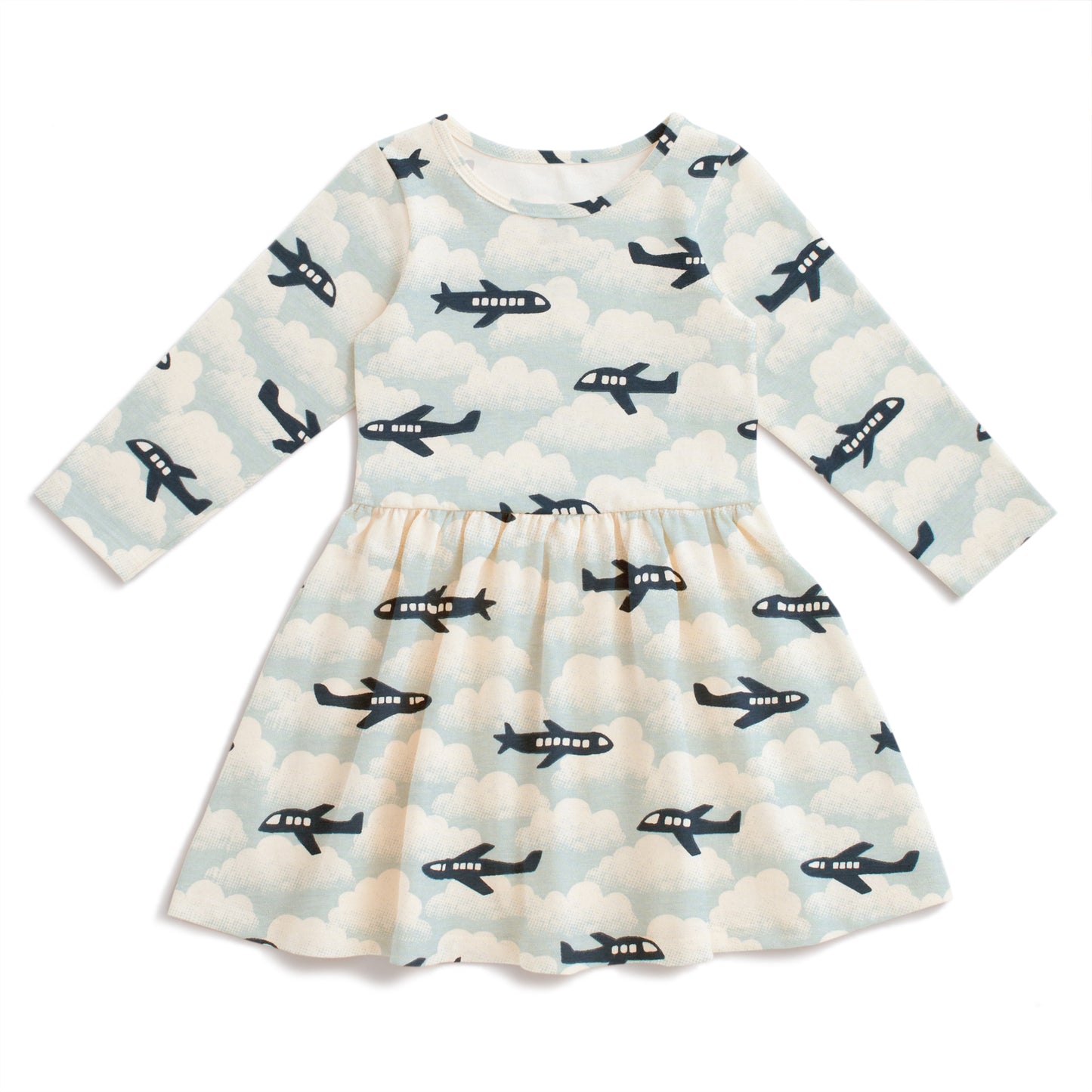 Calgary Dress - Airplanes Blue