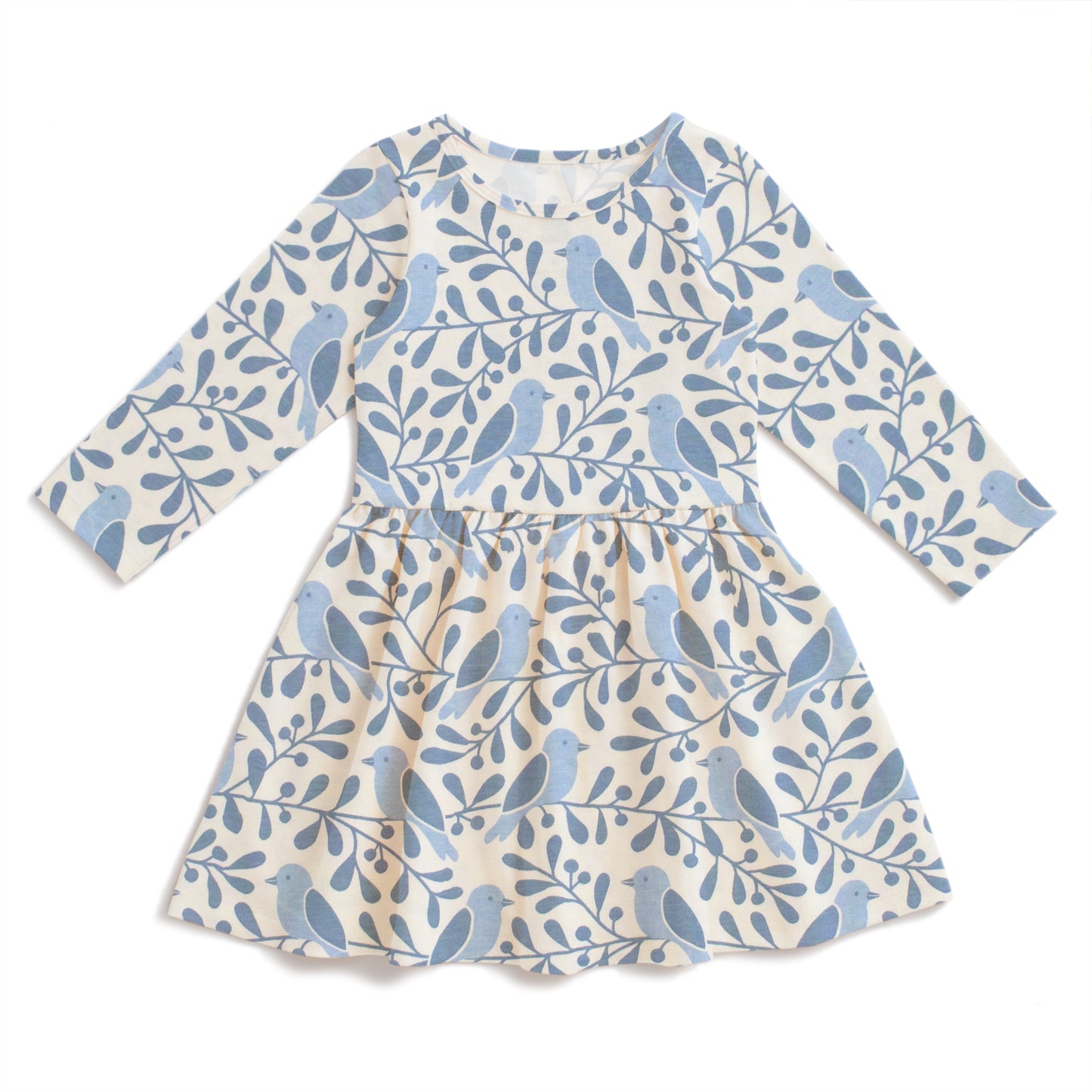 Calgary Dress - Birds & Berries Blue