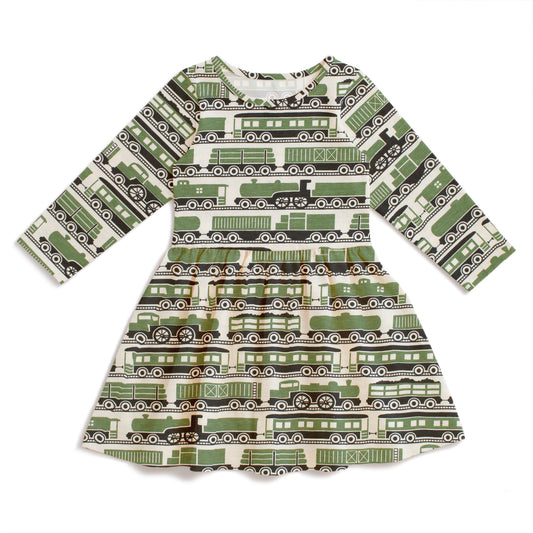 Calgary Dress - Railroad Green