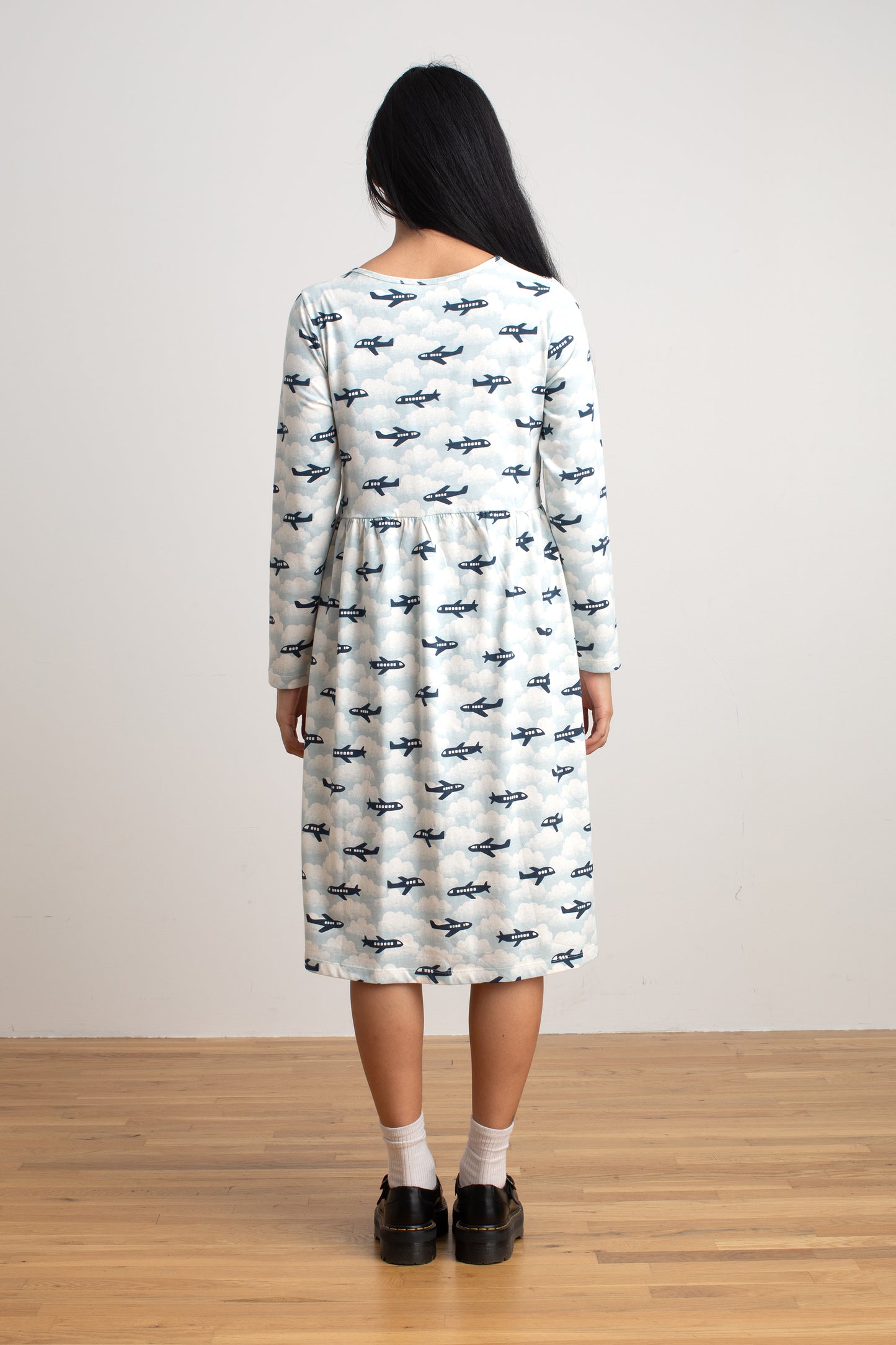 Copenhagen Dress - Airplanes Blue