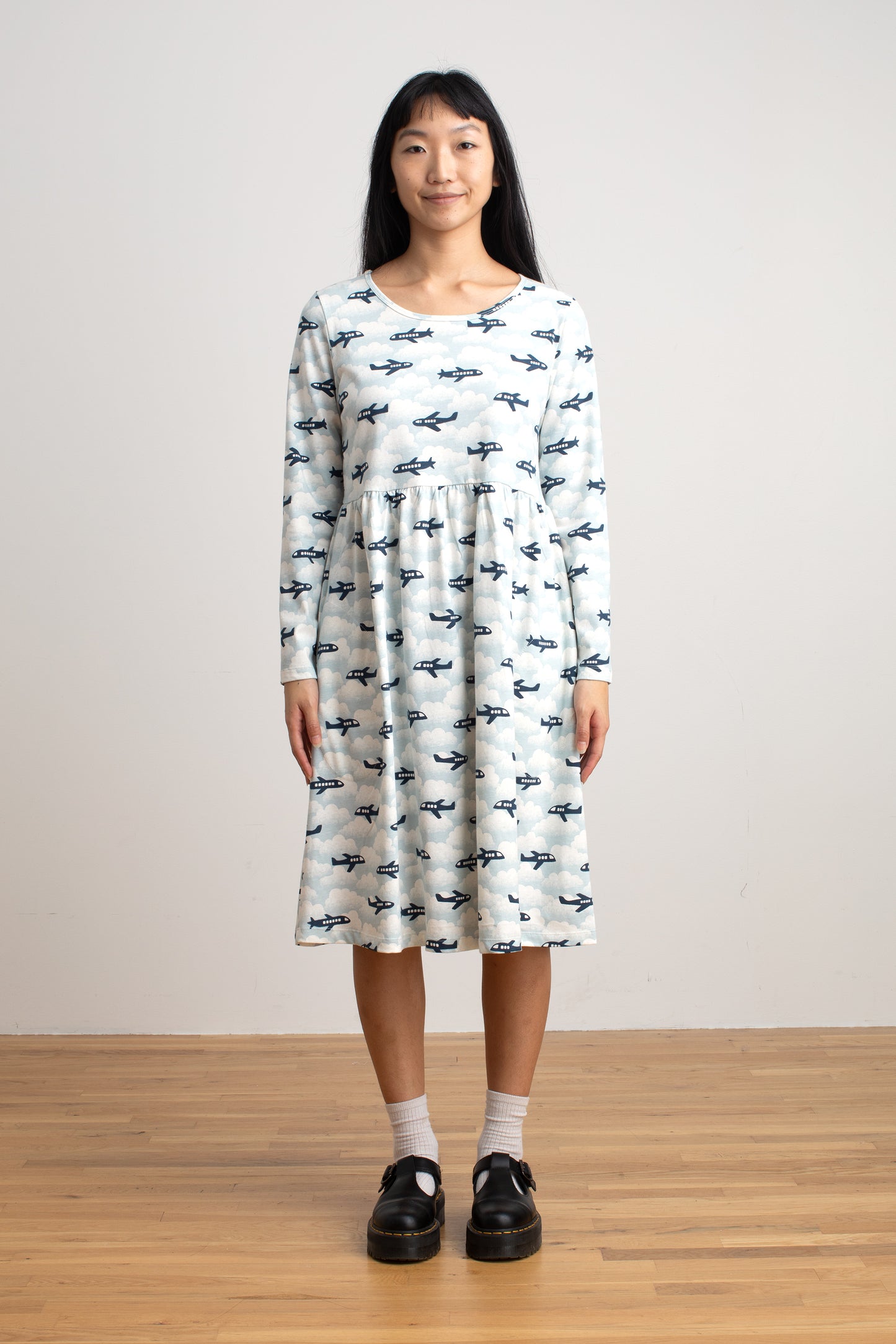 Copenhagen Dress - Airplanes Blue