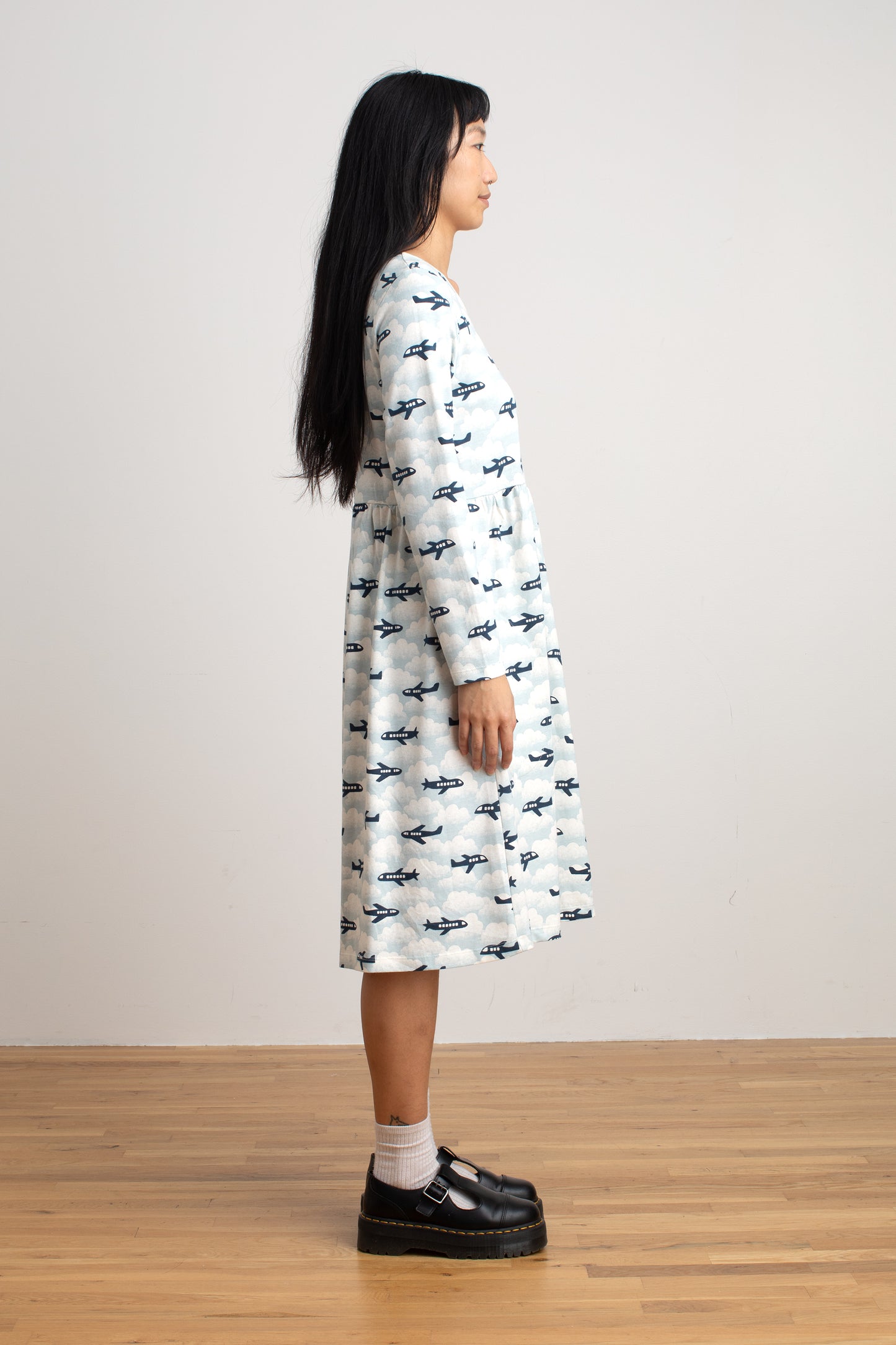 Copenhagen Dress - Airplanes Blue