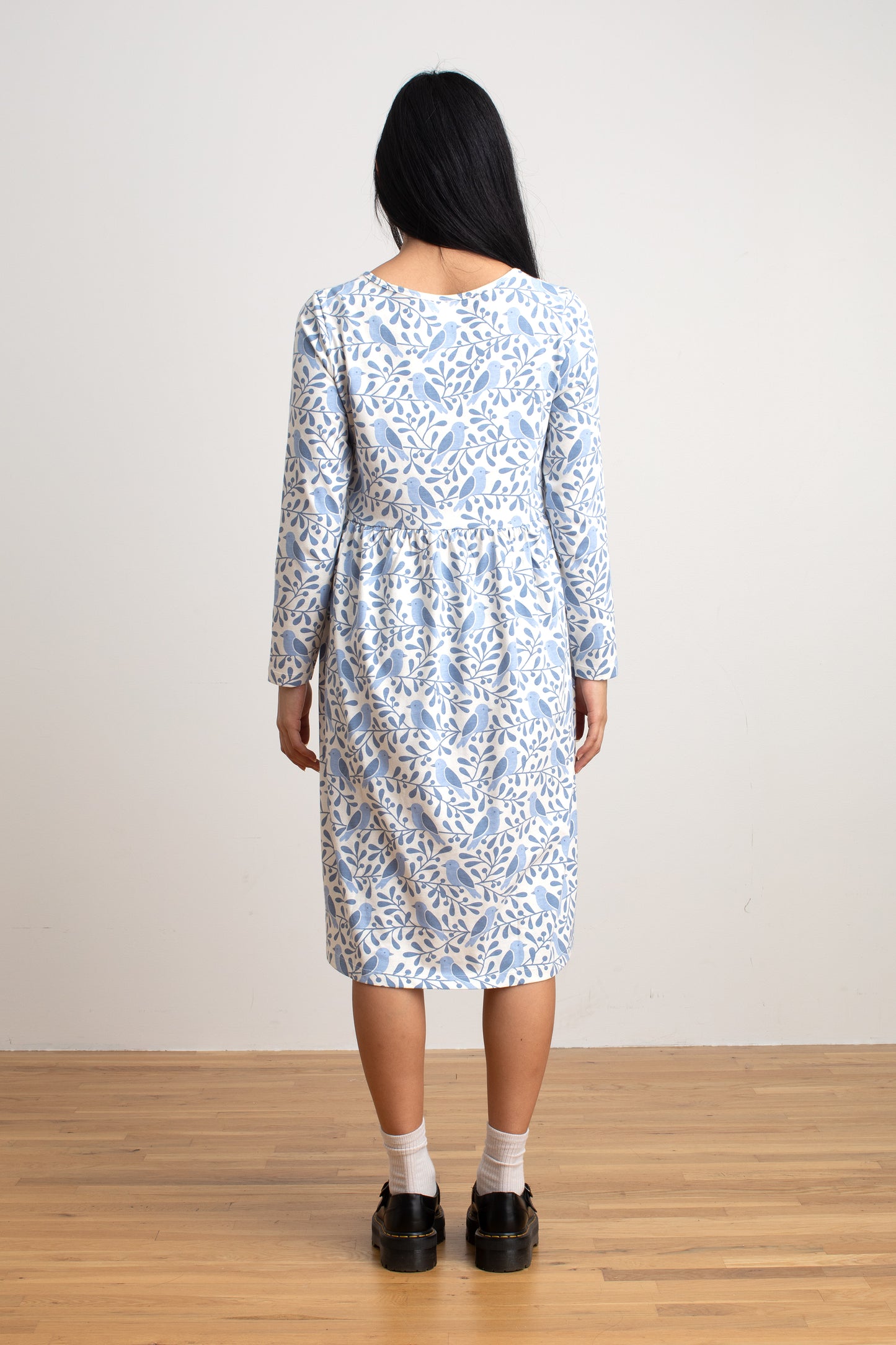 Copenhagen Dress - Birds & Berries Blue