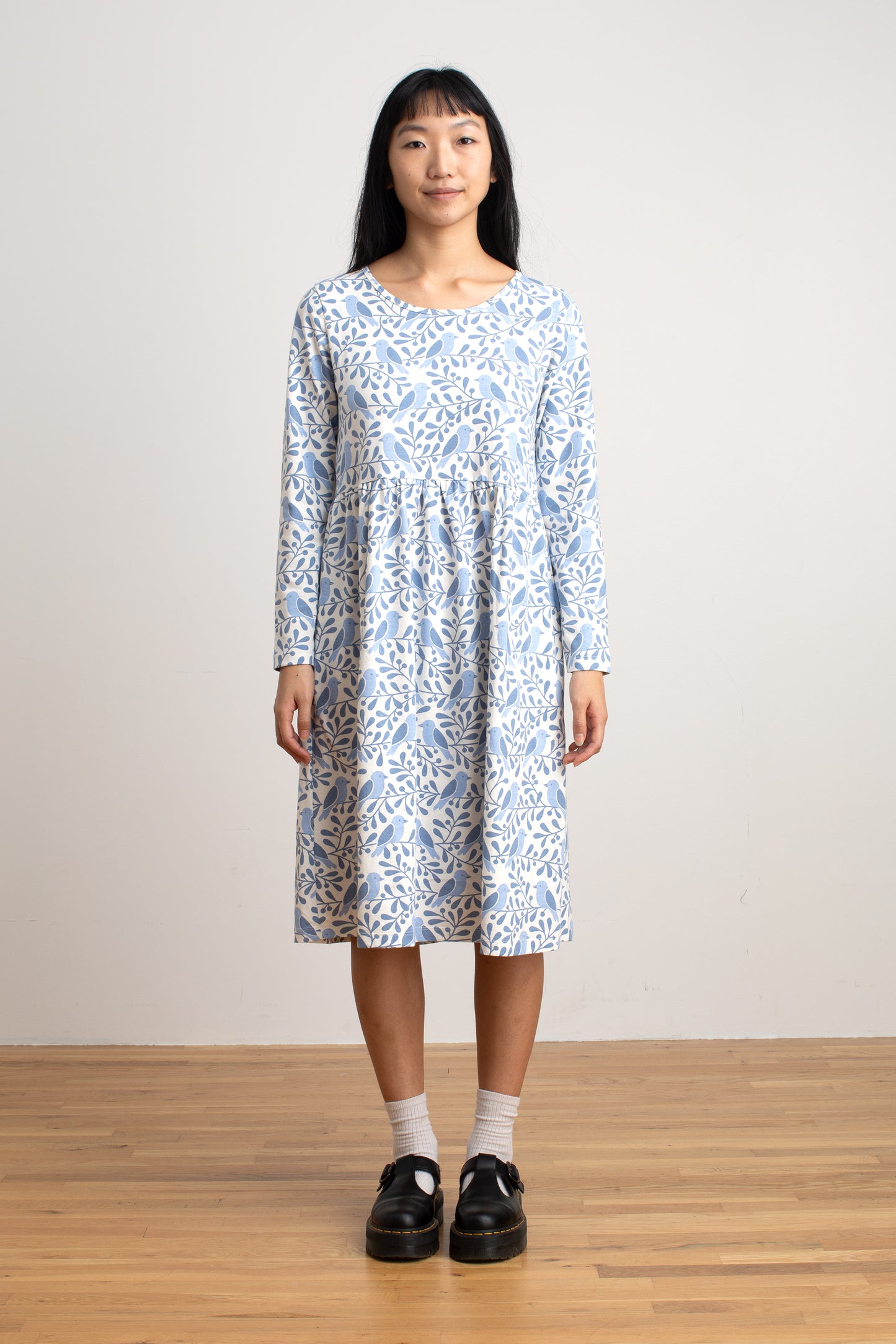 Copenhagen Dress - Birds & Berries Blue