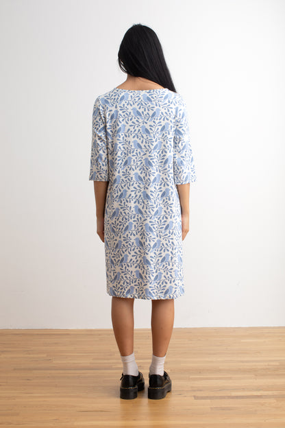 Helsinki Dress - Birds & Berries Blue