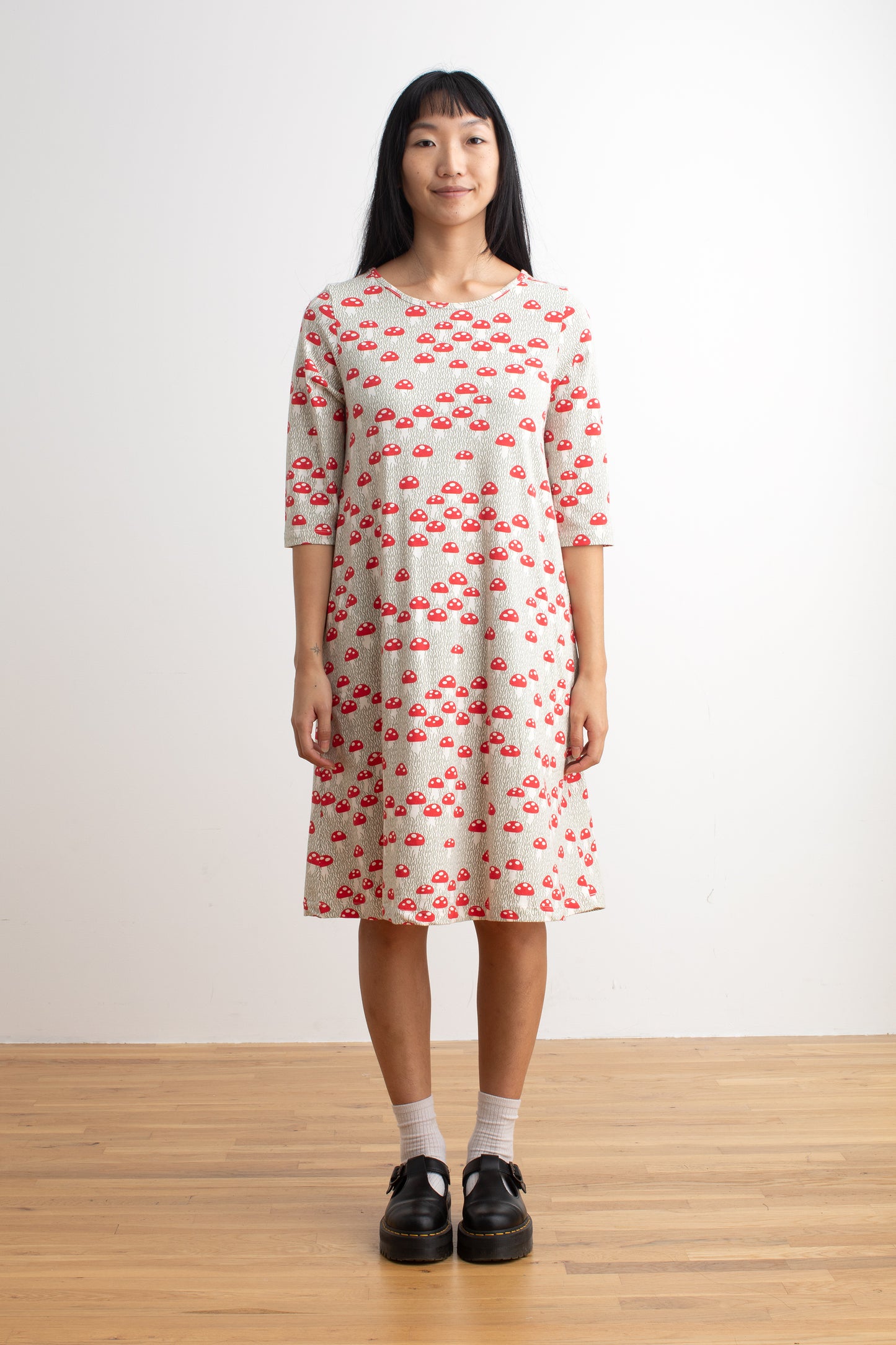 Helsinki Dress - Mushrooms Sage