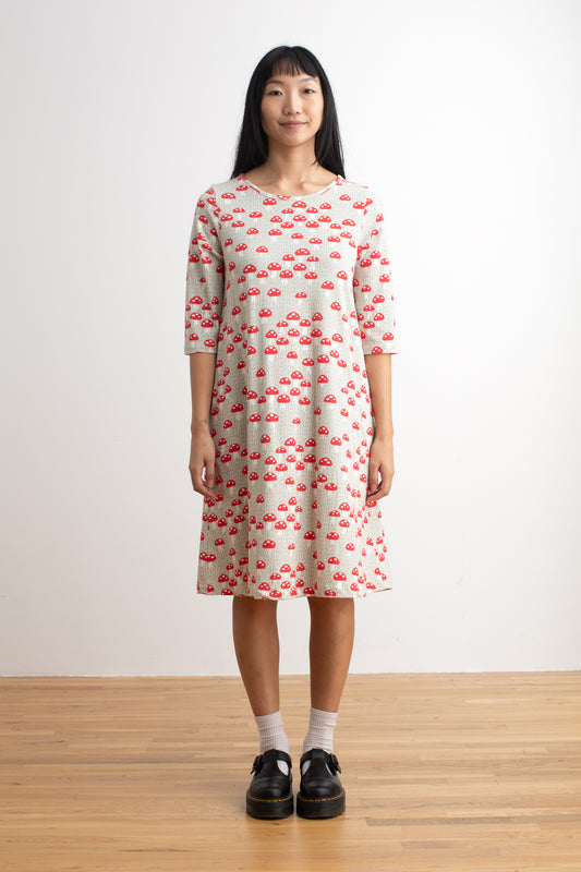 Helsinki Dress - Mushrooms Sage