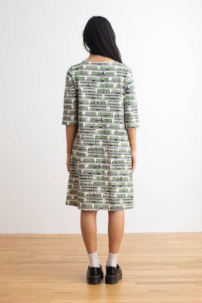 Helsinki Dress - Railroad Green