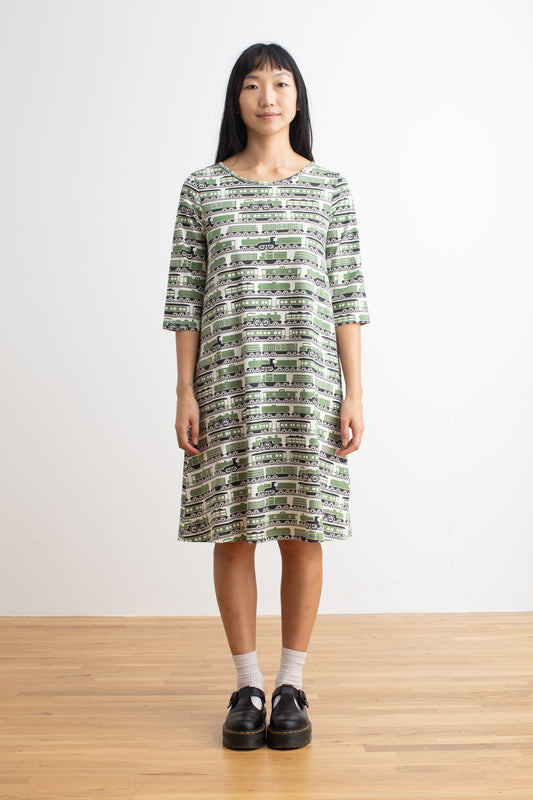 Helsinki Dress - Railroad Green
