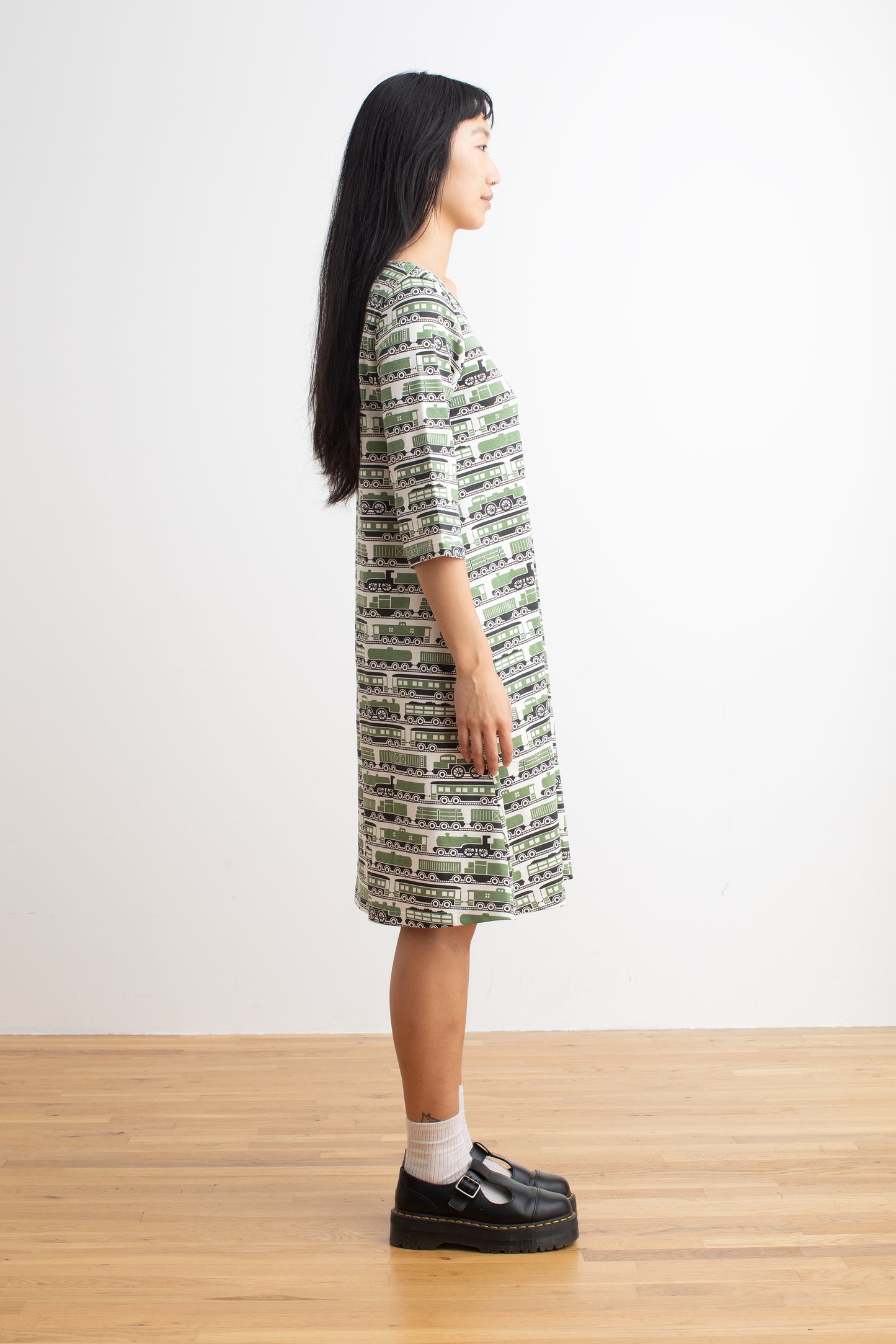 Helsinki Dress - Railroad Green