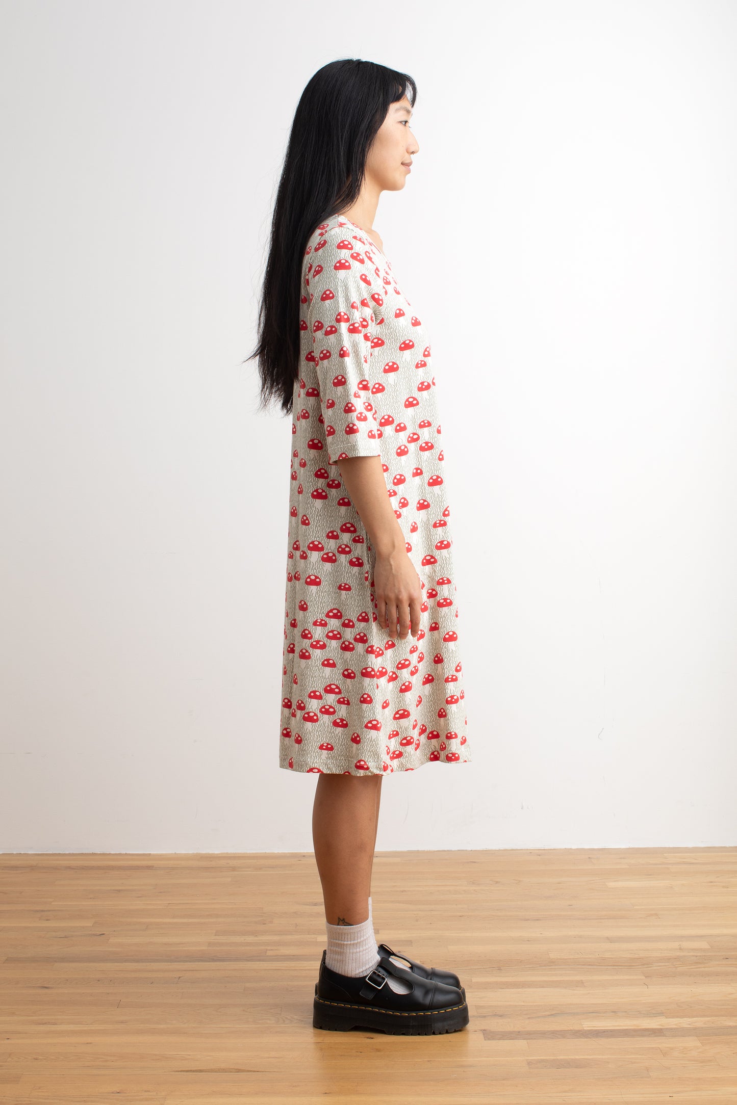 Helsinki Dress - Mushrooms Sage