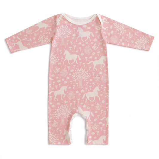 Long-Sleeve Romper - Magical Forest Pink