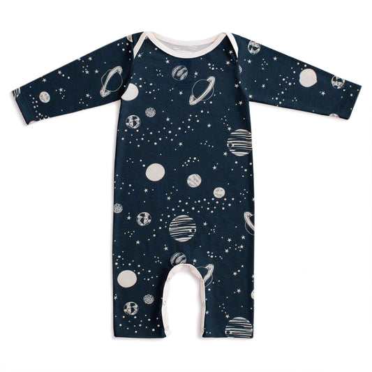 Long-Sleeve Romper - Planets Night Sky