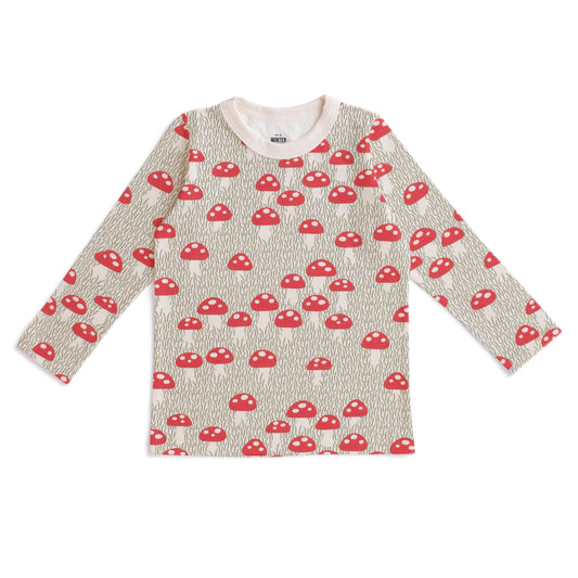 Long-Sleeve Tee - Mushrooms Sage