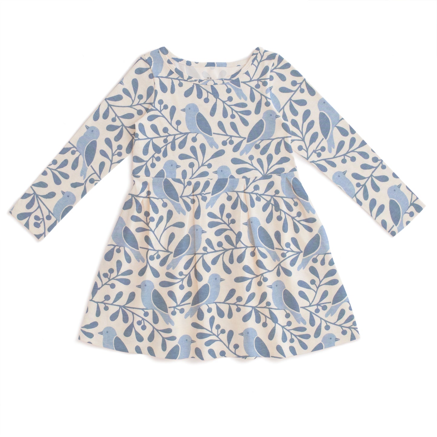 Madison Dress - Birds & Berries Blue