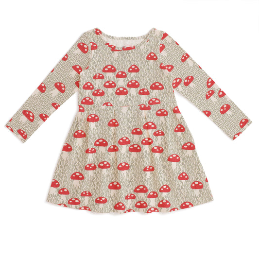Madison Dress - Mushrooms Sage