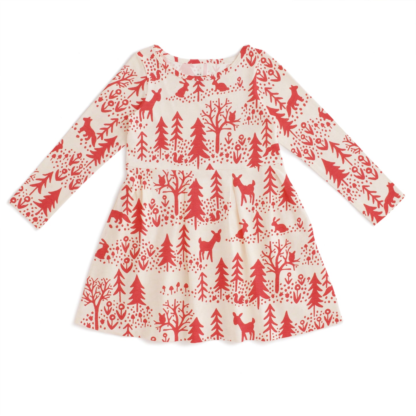 Madison Dress - Winter Scenic Red