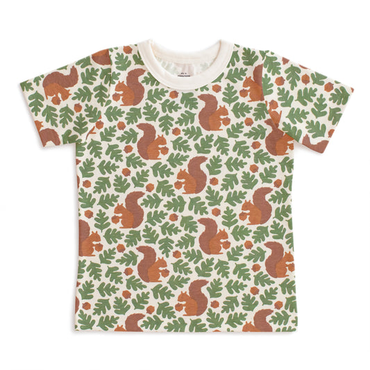 Short-Sleeve Tee - Squirrels Forest Green