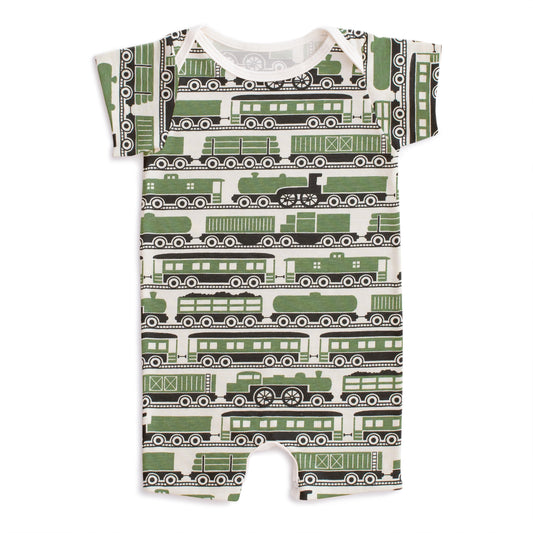 Summer Romper - Railroad Green